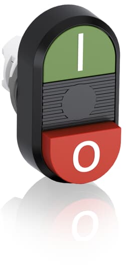Imagen de mpd13-11b botón doble rojo-verde "i-o" no iluminado, abb
